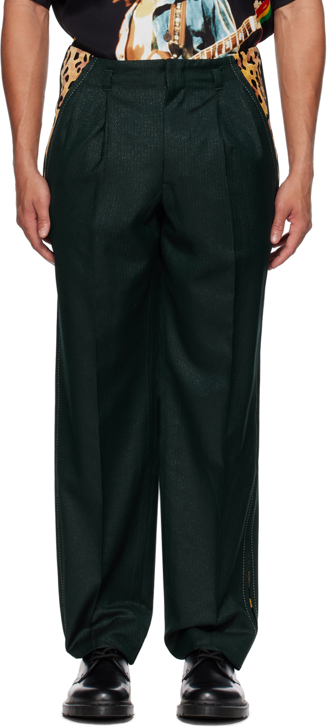 WACKO MARIA Black Straight-Fit Trousers | Smart Closet