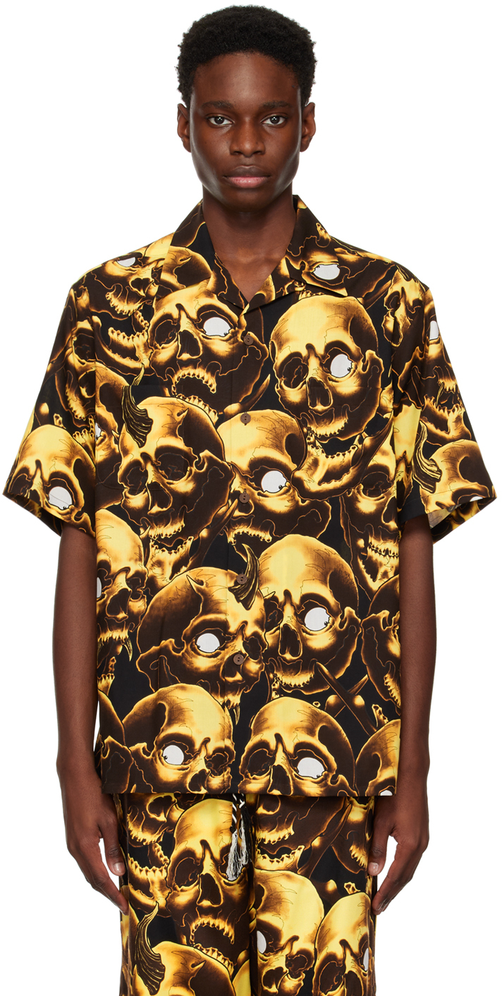 WACKO MARIA: Yellow 56 Tattoo Studio Edition Graphic Shirt