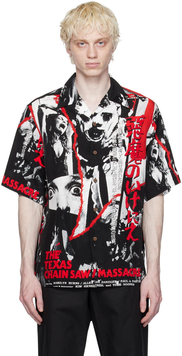 Black Graphic Shirt by WACKO MARIA on Sale