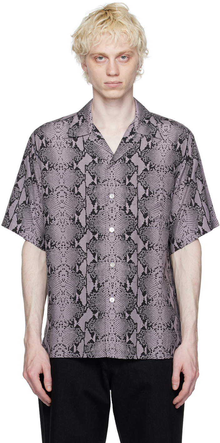 WACKO MARIA: Purple Python Shirt | SSENSE