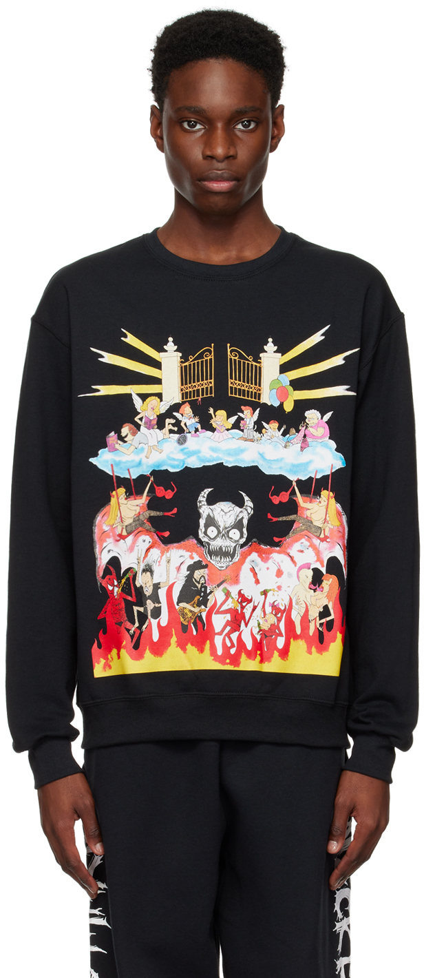 Black NECKFACE Edition Graphic Sweatshirt by WACKO MARIA on Sale