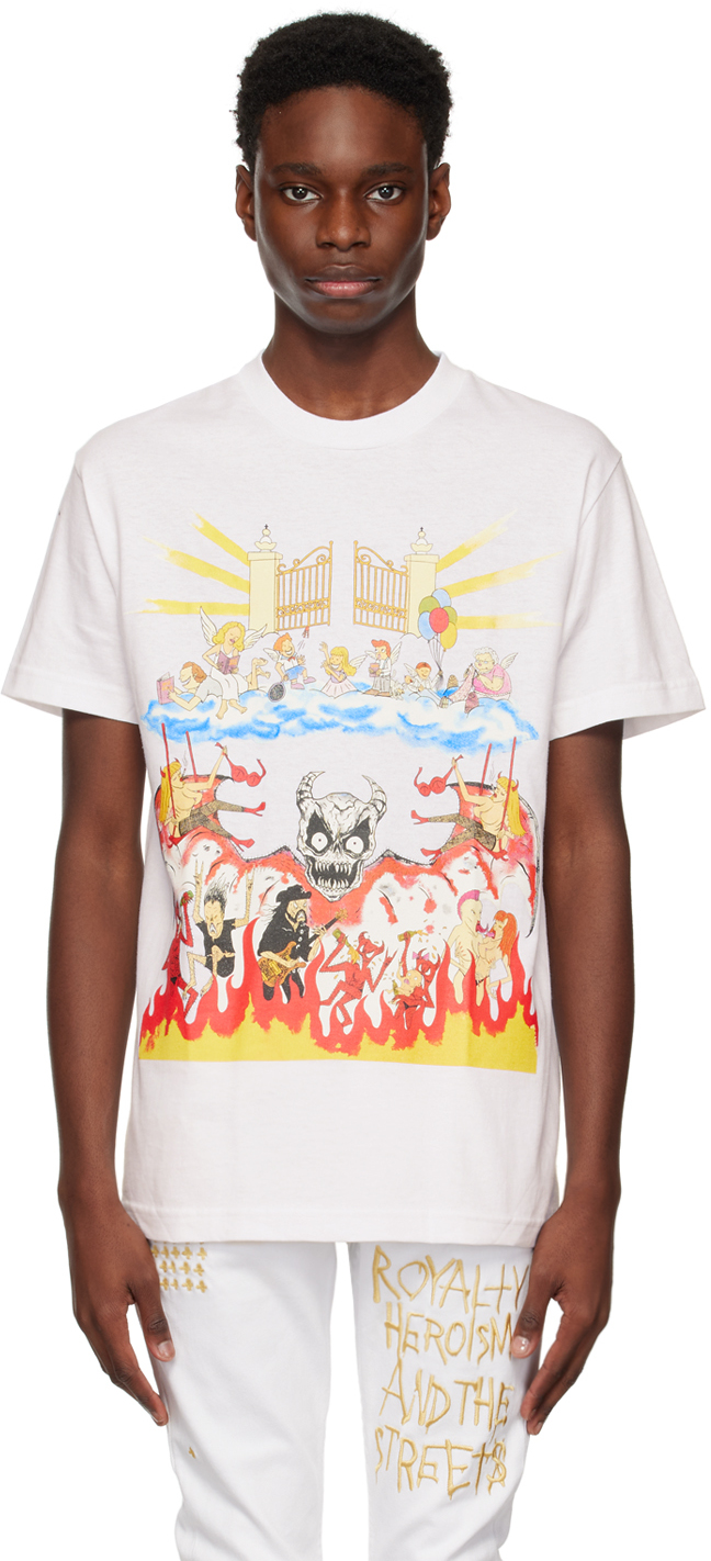 WACKO MARIA: White NECKFACE Edition Graphic T-Shirt | SSENSE