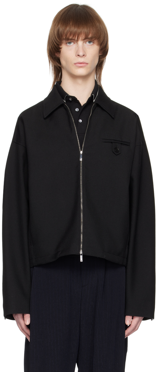 Black Zip Jacket by Emporio Armani on Sale