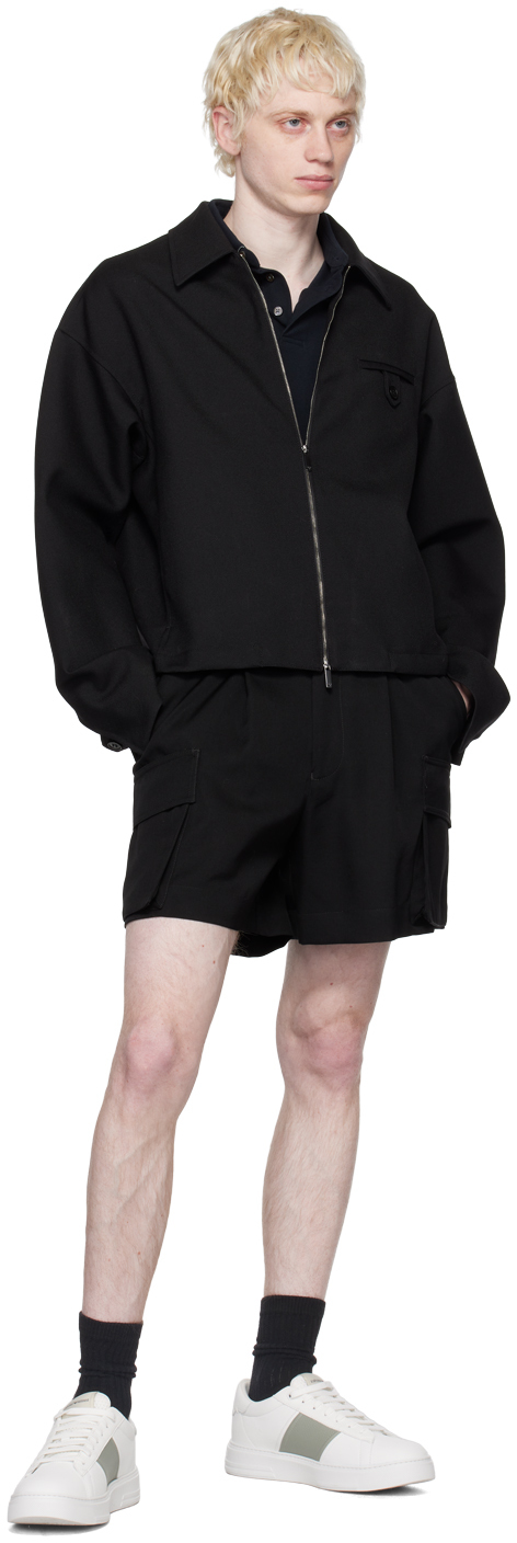 Emporio Armani Black Press-release Shorts In Nero