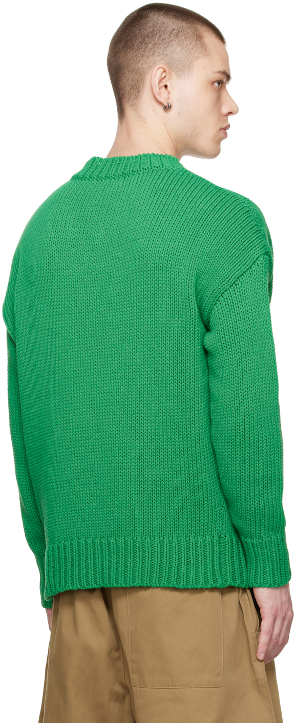 Emporio Armani Green Oversized Sweater In Verde