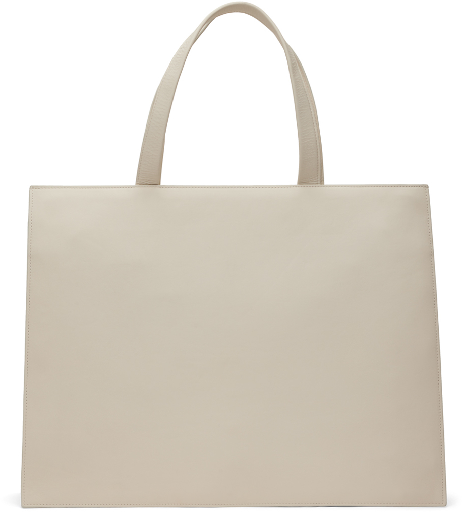 At.kollektive White Bianca Saunders Edition Linstead Tote In Cream White