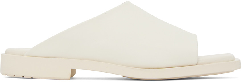 Shop At.kollektive Off-white Bianca Saunders Edition Morant Slides In Cream White