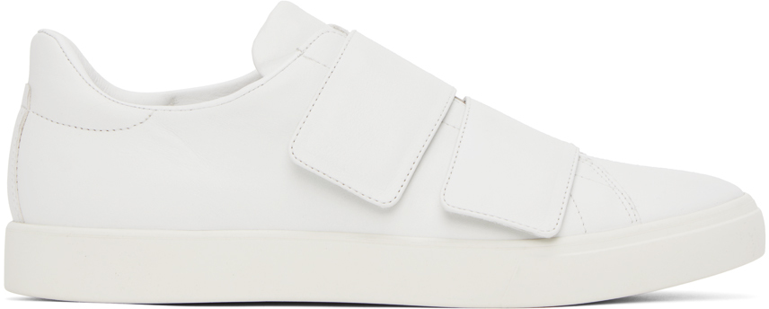 White Isaac Reina Edition Double Strap Sneakers by At.Kollektive on Sale
