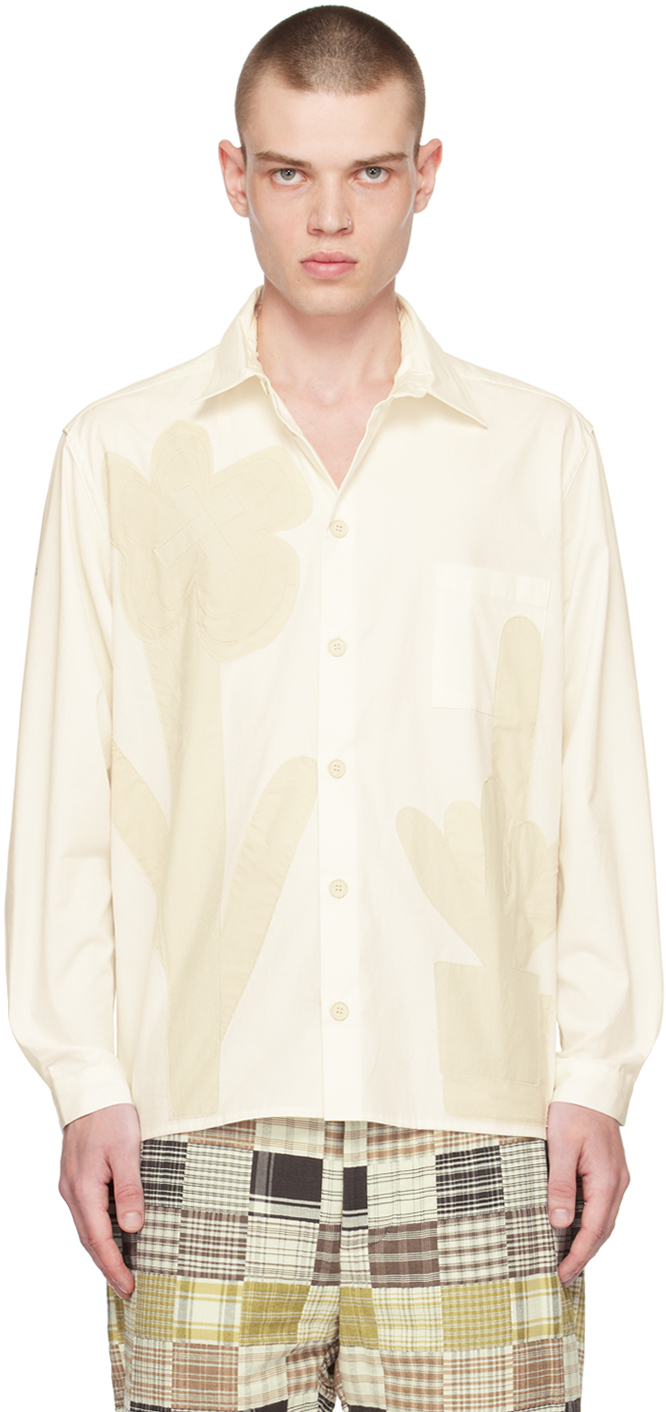 White Plant Shirt by XENIA TELUNTS on Sale