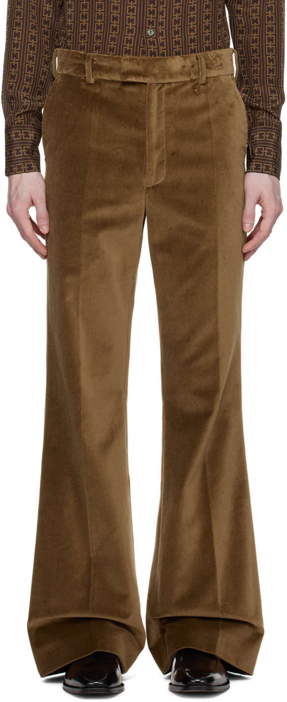 73 London Brown Four-pocket Trousers In Golden Caramel
