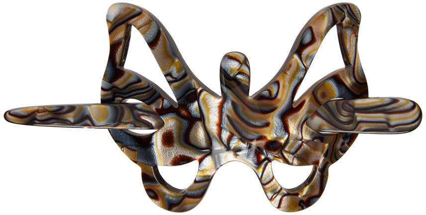 EMILY DAWN LONG SSENSE Exclusive Brown Butterfly Hair Pin