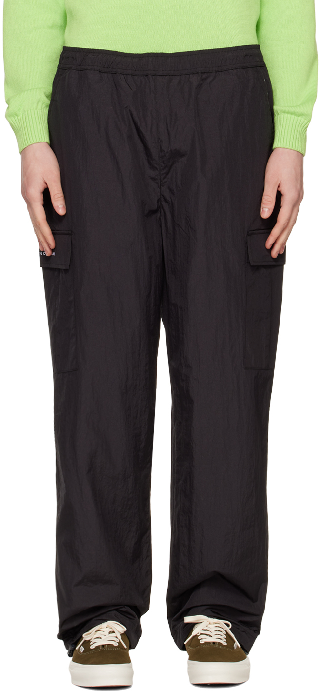 Pop Trading Company Black Track Cargo Trousers In Anthracite