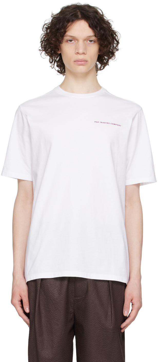 Pop Trading Company: White Crewneck T-Shirt | SSENSE