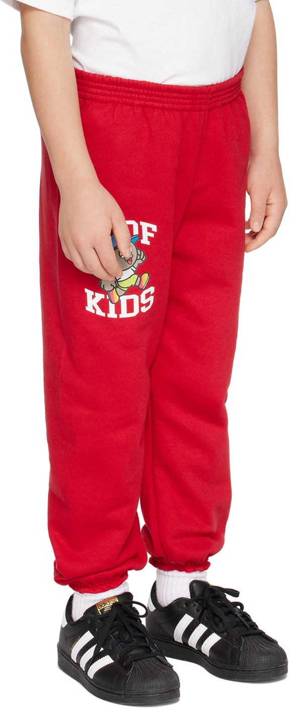 OOOF SSENSE EXCLUSIVE KIDS RED RELAXED-FIT LOUNGE PANTS 