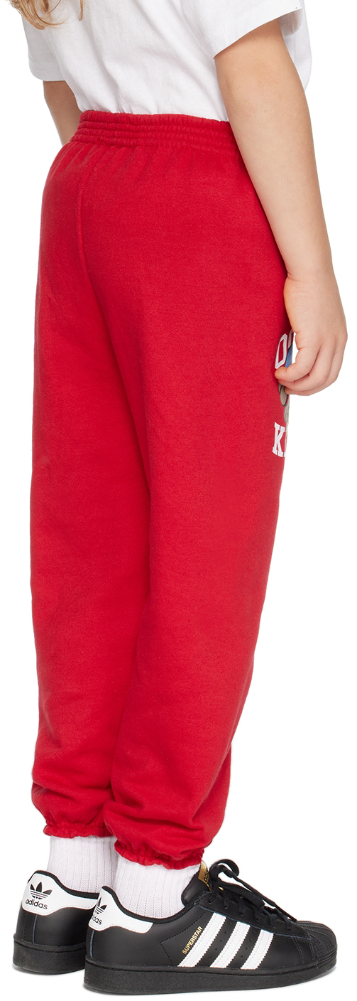 OOOF SSENSE EXCLUSIVE KIDS RED RELAXED-FIT LOUNGE PANTS 