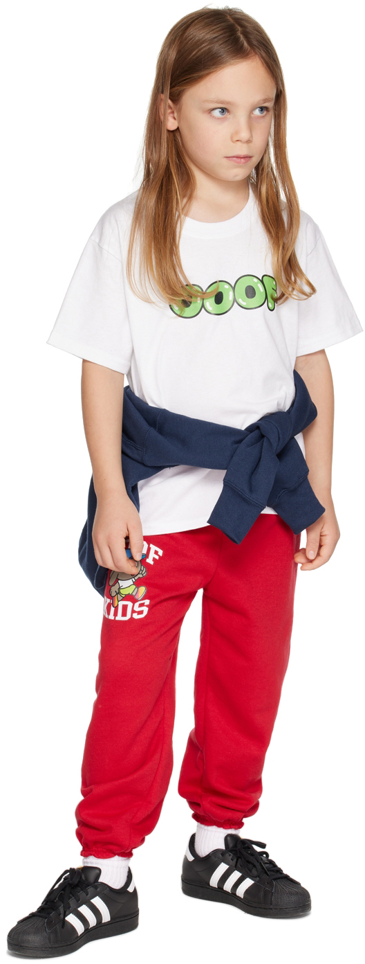 OOOF SSENSE EXCLUSIVE KIDS RED RELAXED-FIT LOUNGE PANTS 