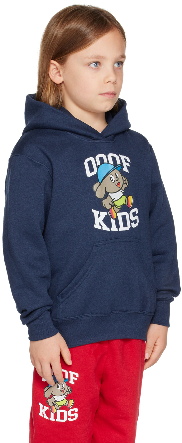 OOOF SSENSE EXCLUSIVE KIDS NAVY PRINTED HOODIE