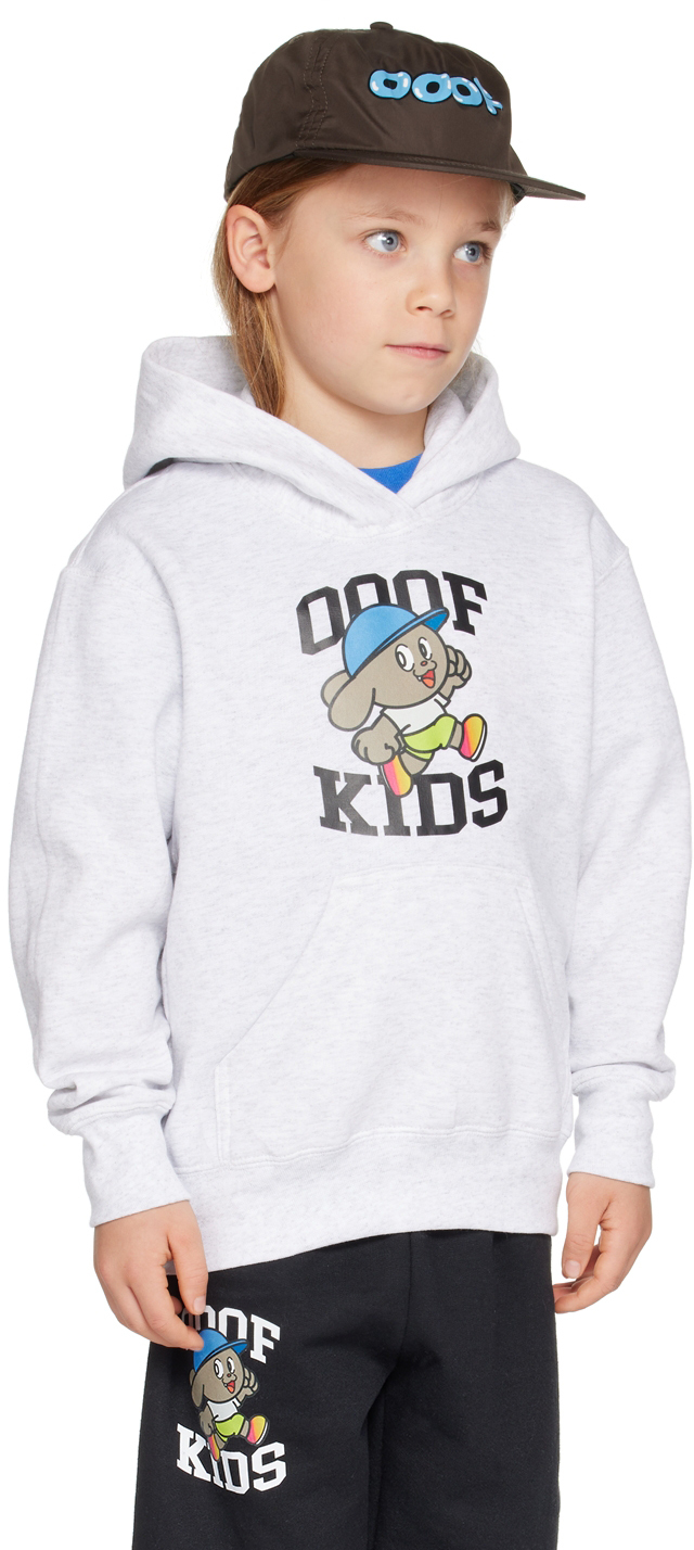 OOOF SSENSE EXCLUSIVE KIDS GRAY RAGLAN HOODIE 