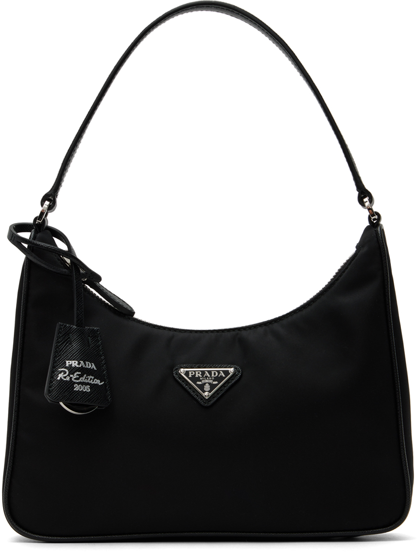 Prada: Black Re-Edition 2005 Re-Nylon Bag | SSENSE Canada