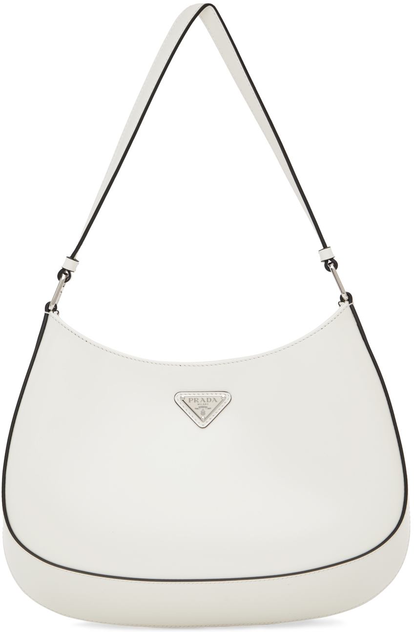 Prada: White Cleo Bag | SSENSE UK