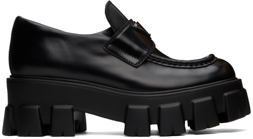 Prada: Black Monolith Loafers | SSENSE