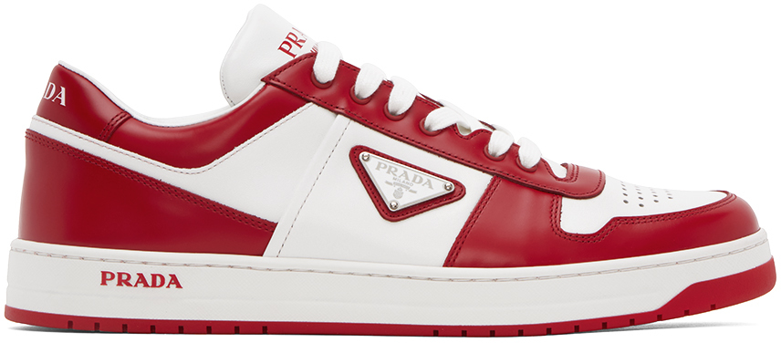 Prada: Red Downtown Sneakers | SSENSE