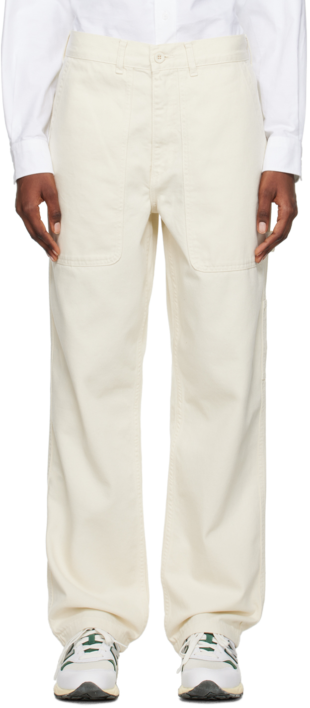 Palmes Beige Broom Trousers In Off-white