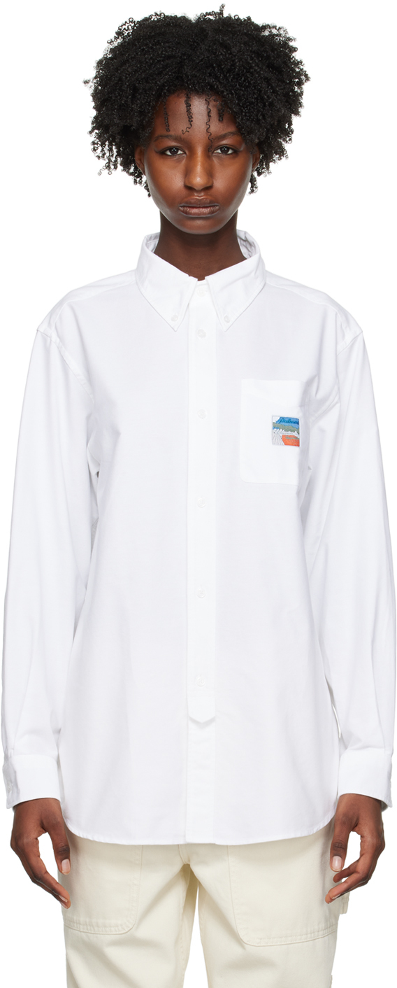 White Deuce Shirt by Palmes on Sale