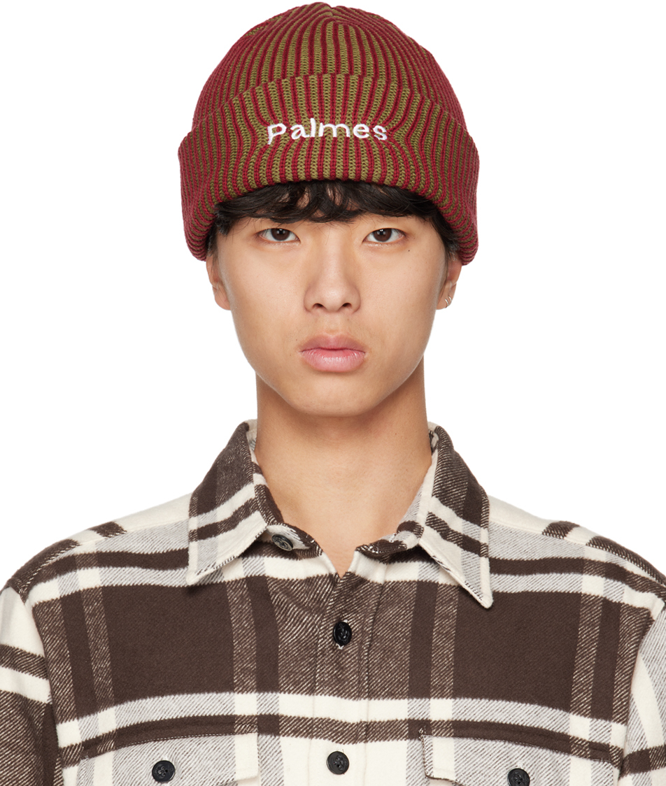 Burgundy Stripe Beanie