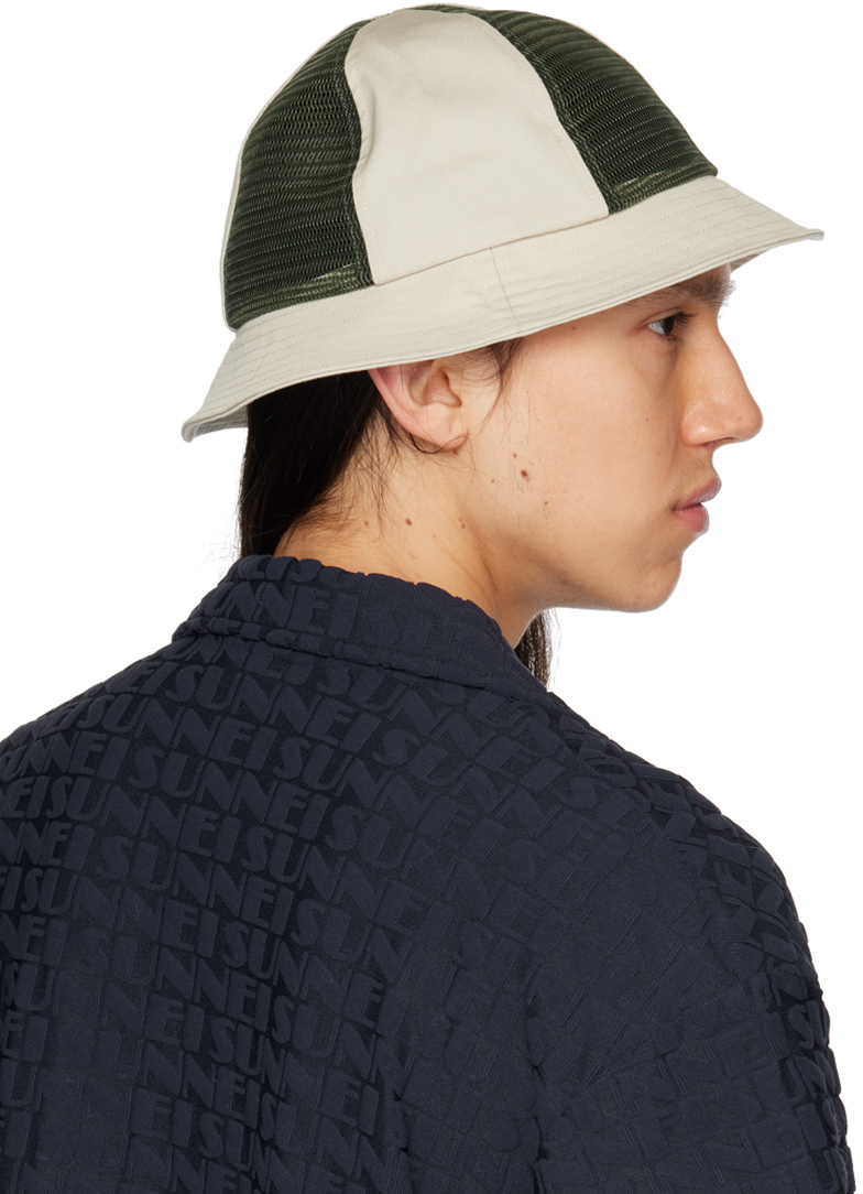 Palmes Reversible Off-White & Green Horne Bucket Hat - ShopStyle