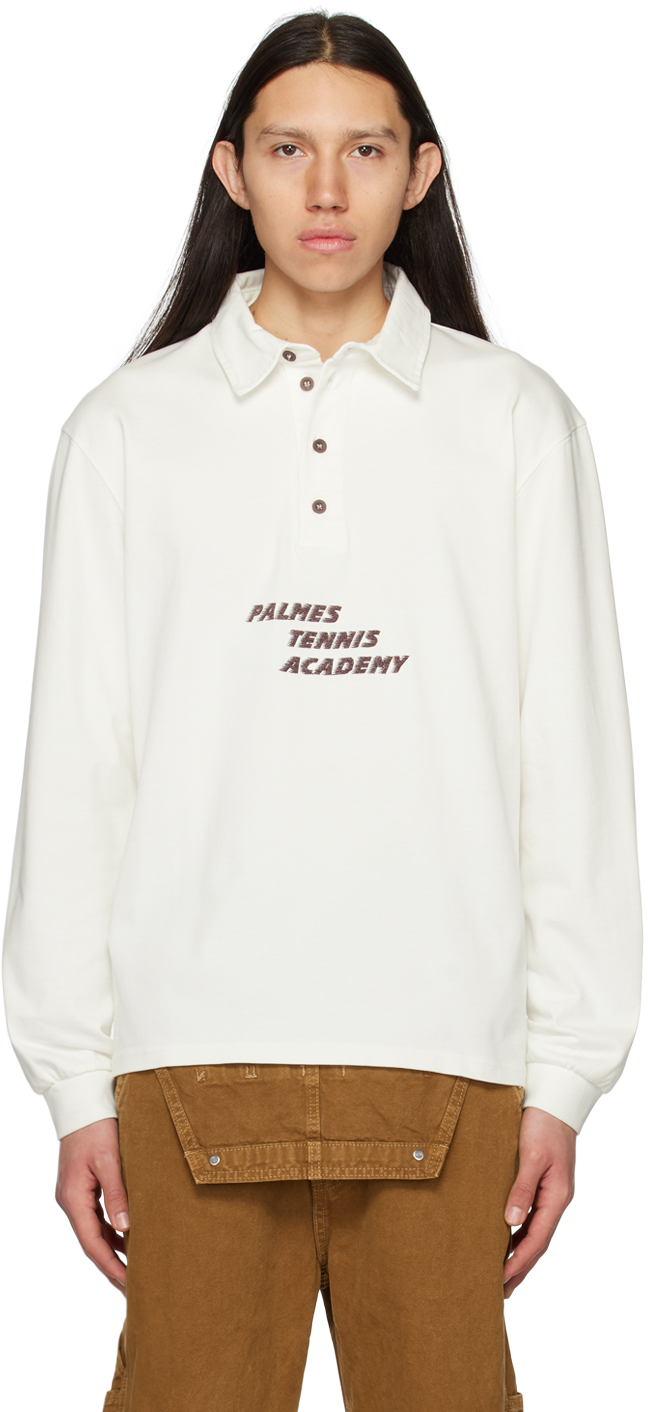 Tour Polo Long Sleeve in Off White