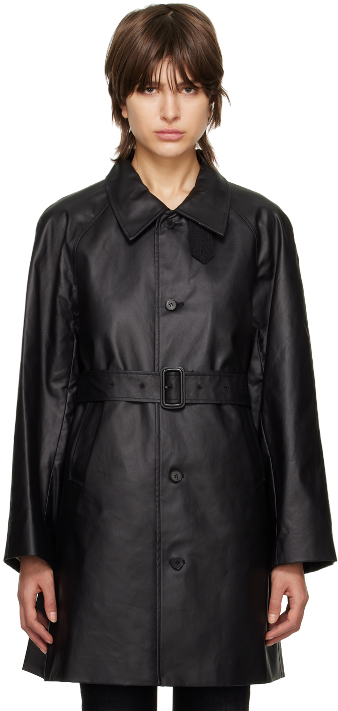 Black Coated Half Coat by Dunst on Sale