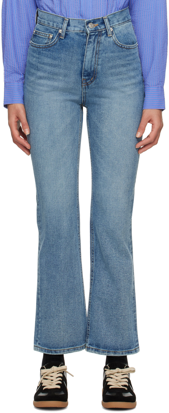 Blue Essential Jeans by Dunst on Sale