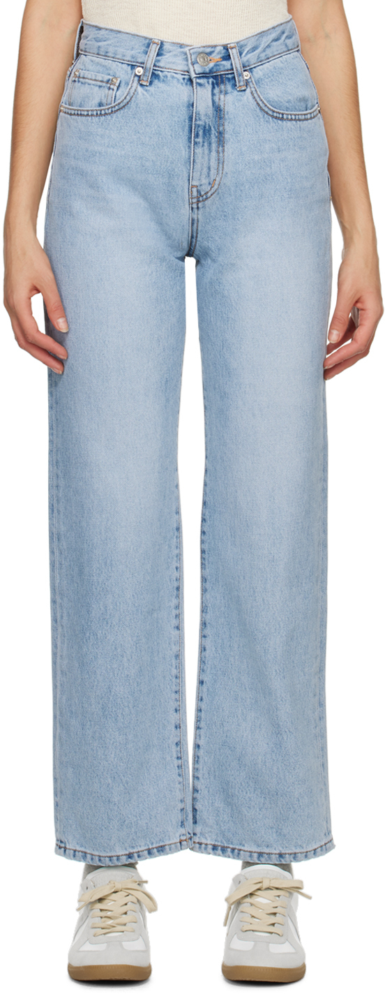 Blue Essential Jeans by Dunst on Sale