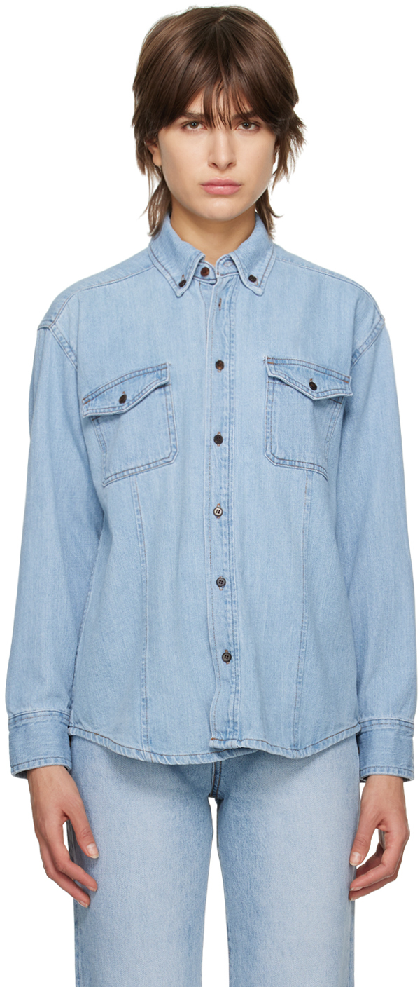 Dunst: Blue Classic Denim Shirt | SSENSE