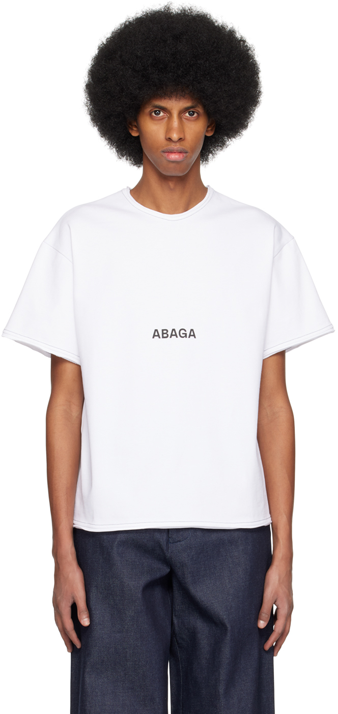 【関税込み】ABAGA VELLI ホワイト World Tour Tシャツ White 'World Tour' T-Shirt by ABAGA VELLI on Sale