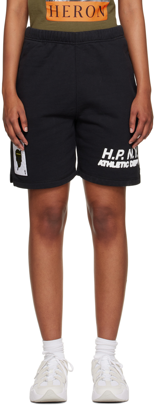 Black 'H.P. N.Y.' Shorts