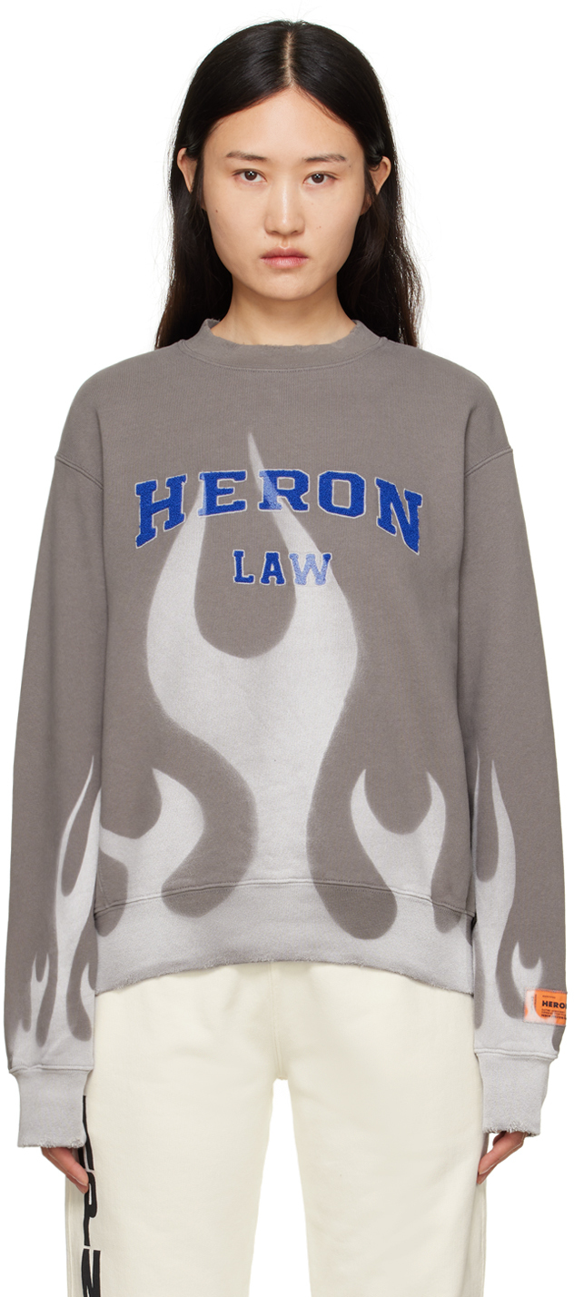 Heron Preston Gray 'Law' Sweatshirt