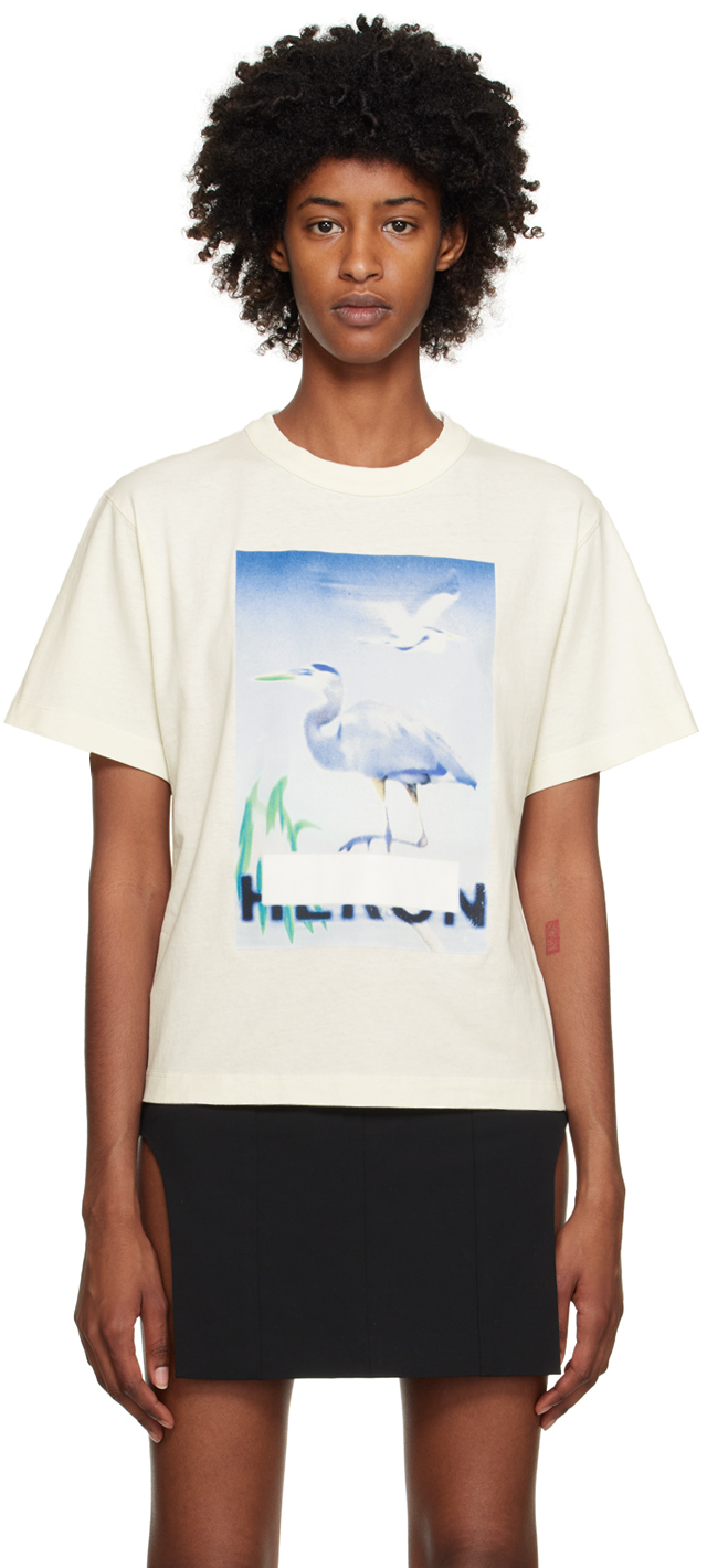 White Censored Heron T-Shirt