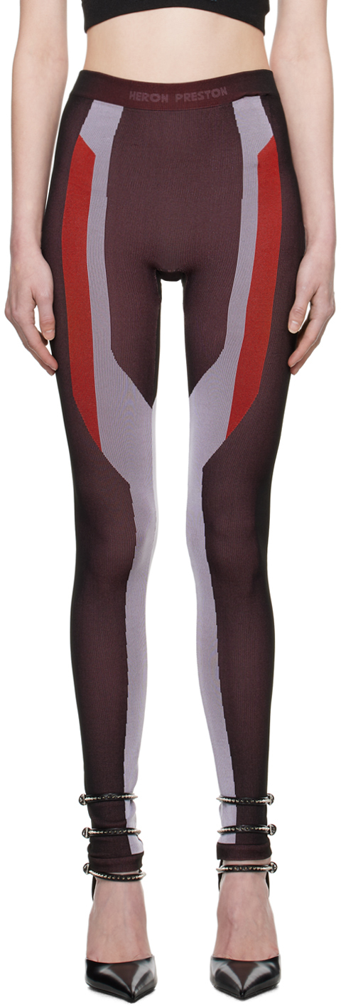 Heron Preston - Women's Ex-Ray Stripe Rib-Knit Leggings