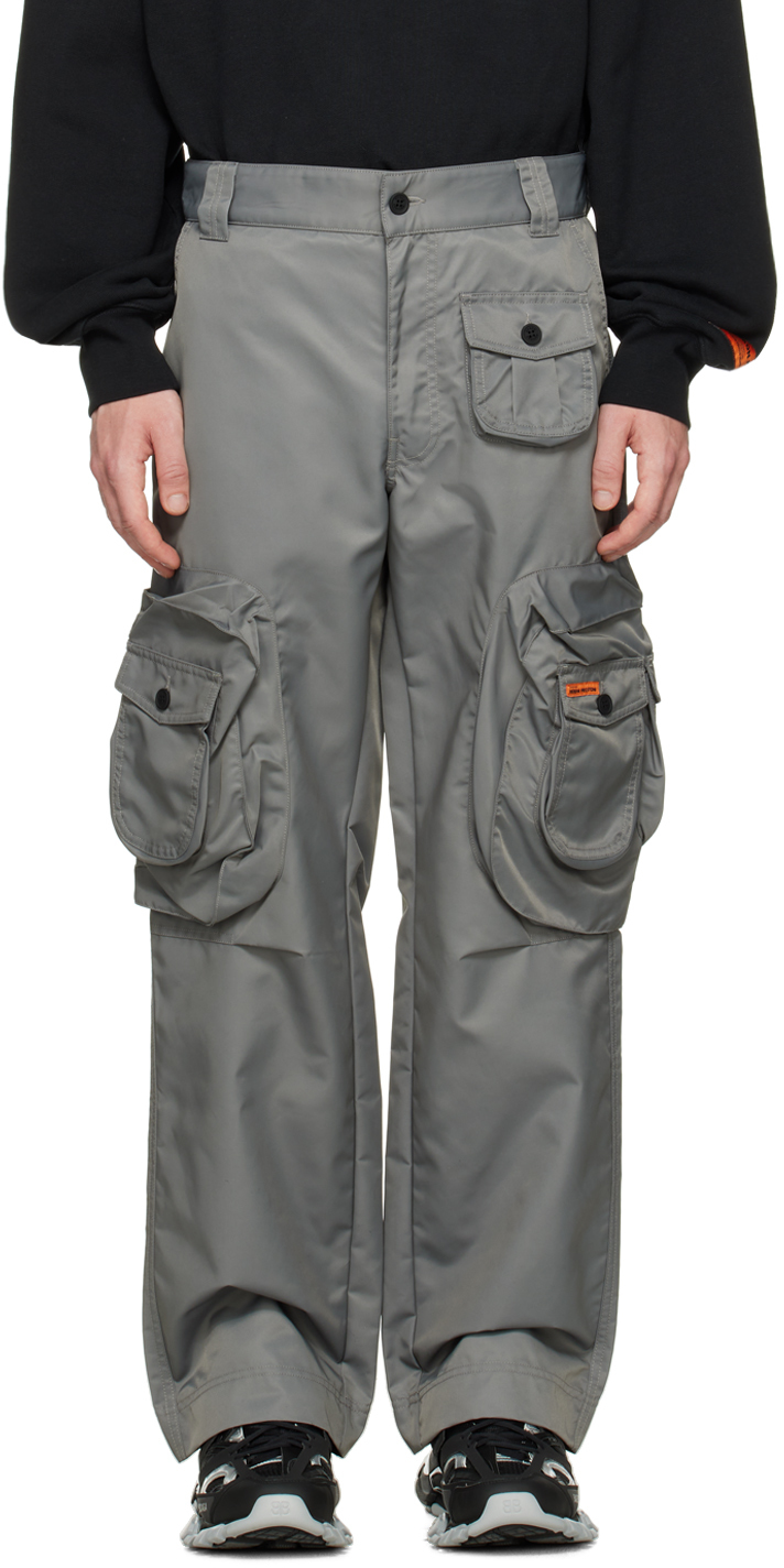 Heron Preston Gray Ex-ray Cargo Pants In Grey