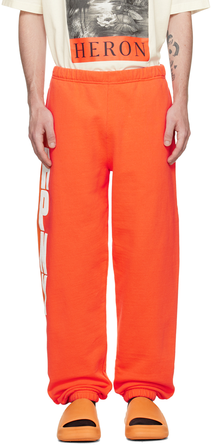 Heron Preston Orange 'HPNY' Lounge Pants