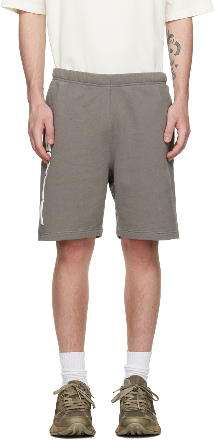 Heron Preston Grey 'hpny' Shorts In Grey White