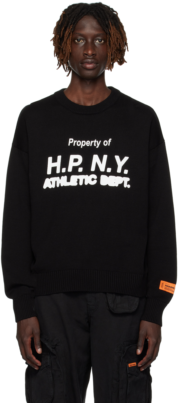 Shop Heron Preston Black 'hpny 23' Sweater In Black White