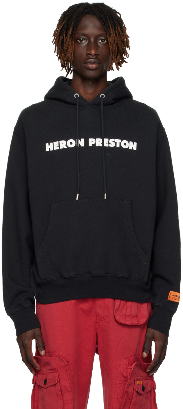 Shop Heron Preston Black 'this Is Not' Hoodie In Black White
