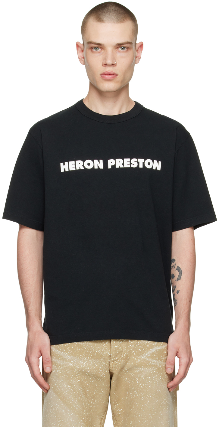 Shop Heron Preston Black 'this Is Not' T-shirt In Black White