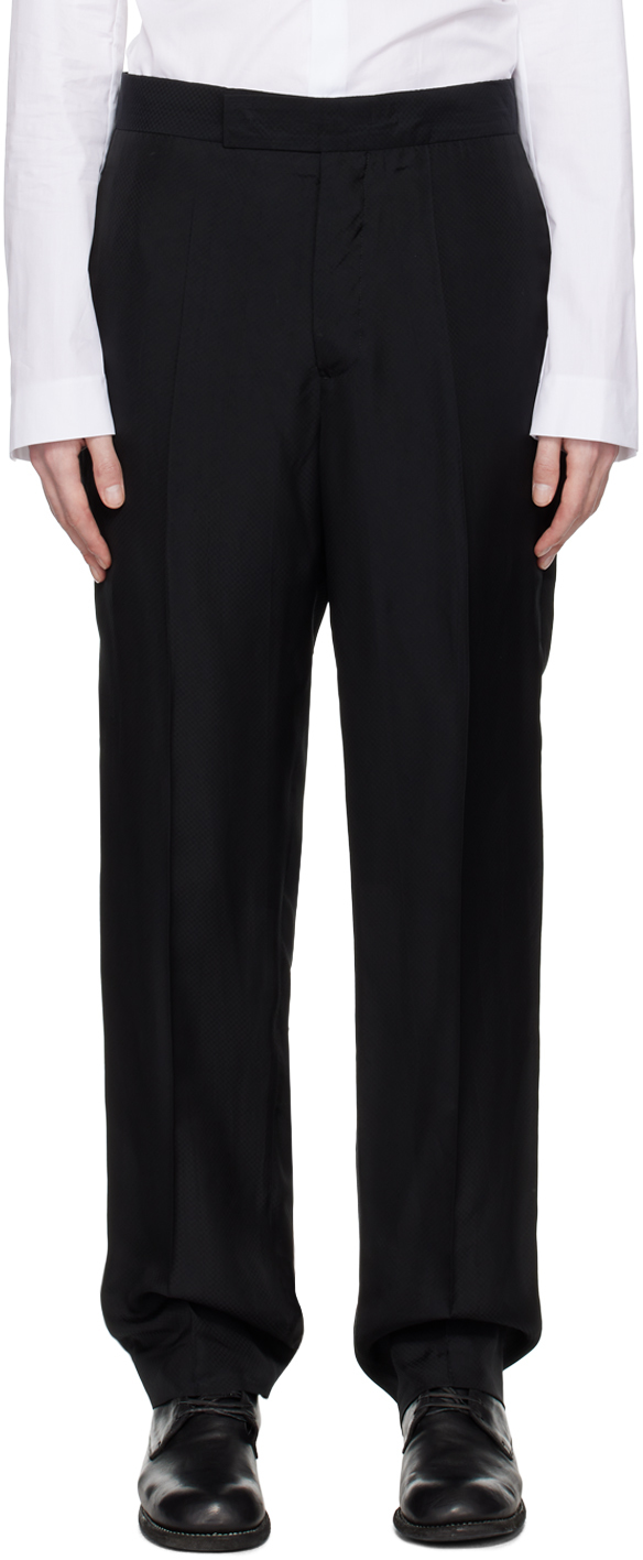 Sapio Tailored High-waist Trousers In Black