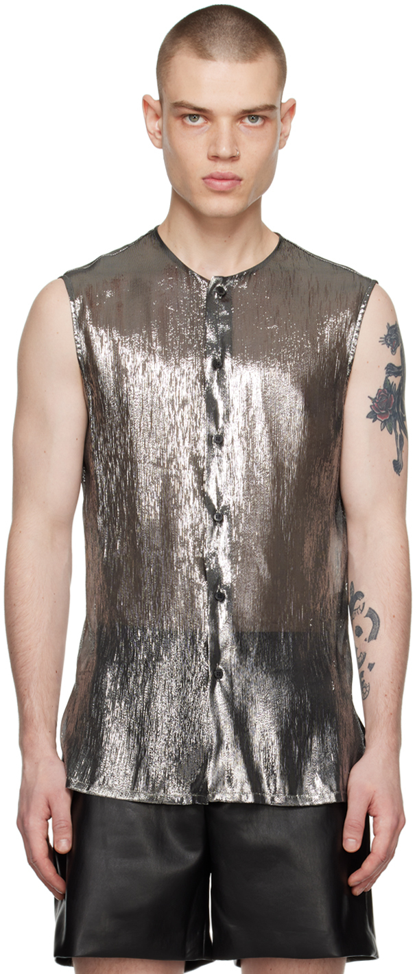 Sapio Silver Shiny Shirt
