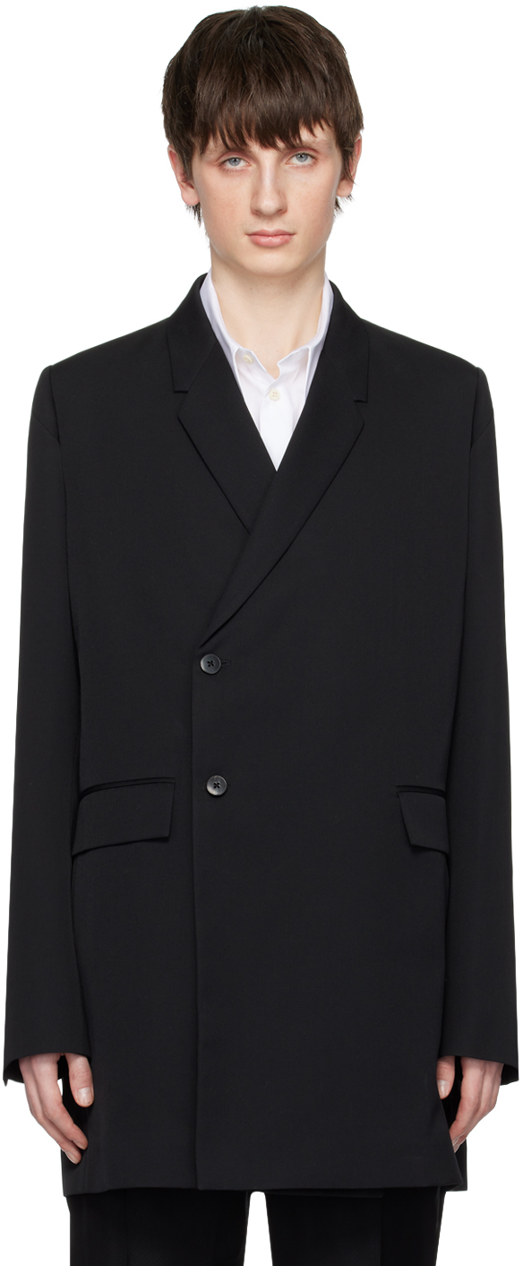 SAPIO double-breasted coat - Black