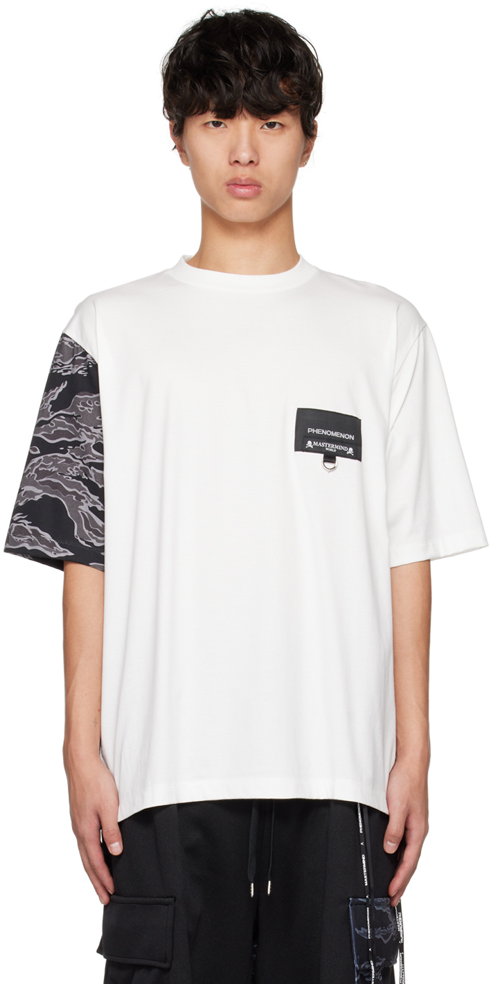 Mastermind Japan White Phenomenon Edition 'tiger Camo On Skull' T-shirt